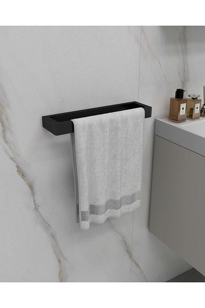 lyla concept Orkide X ΝΕΟ Μαύρο Ματ Επιτοίχιο Θήκη για Πετσέτες |   Μοντέρνο και κομψό αξεσουάρ μπάνιου