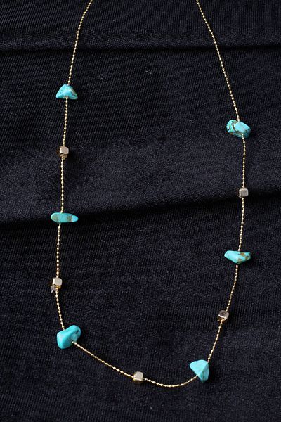 BY BARUN SİLVER Bead Model Colorful Chain Fimo Necklace