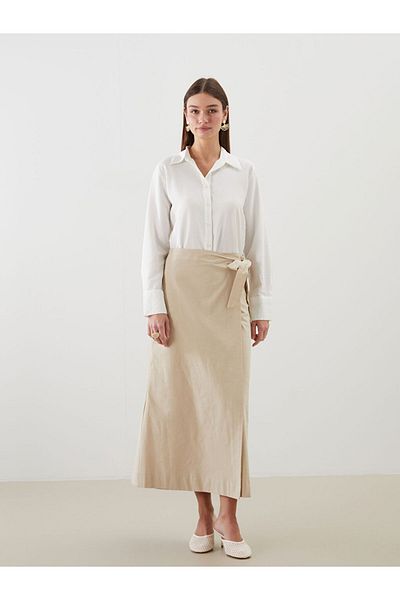 LC Waikiki New Season Tight Fit Poplin Skirt - S5Mo56Z8