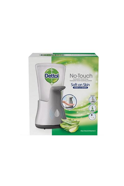 Sagrotan Dettol Sensor Soap Dispenser 28431351, Liquid Soap 250 ml, Aloe Vera