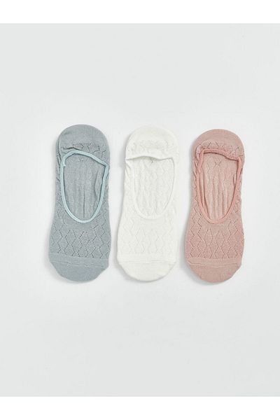 LC Waikiki New Season Openwork Women's Ballerina Socks 3-Piece - S5Gd89Z8