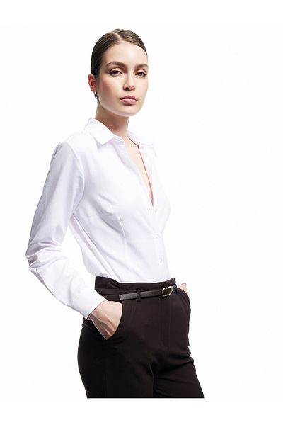 Koton Regular Fit Classic Collar Long Sleeve Poplin Shirt