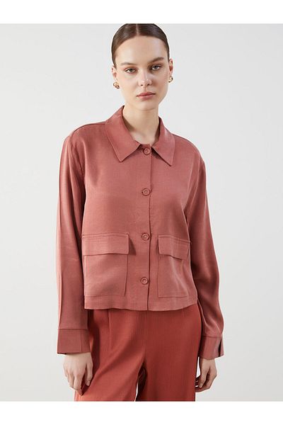 LC Waikiki New Season Shirt Collar Oversize Women's Jacket - S5M419Z8