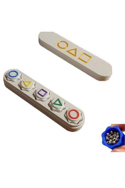 Squid Game Gonggi Squid Game Traditional Korean Game with Metal Interior, White Limited Edition