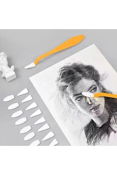 roco paper Set of Dust Pastel Drawing Editing (2 Nozzles and 10 Sponge Tips), Sketching, Krapon, Eva Izolon Painting Tool