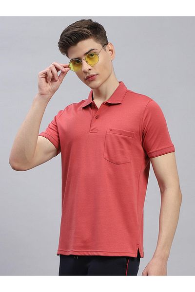 Monte Carlo By Styli Solid Short Sleeve Regular Fit Polo T-Shirt with Pocket