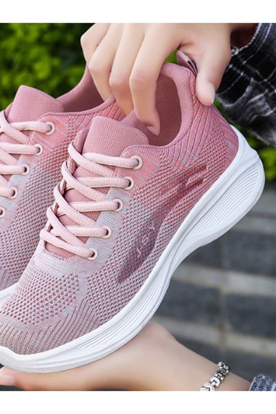 Pedwalker By Styli Color Block Mesh Lace-Up Training Shoes