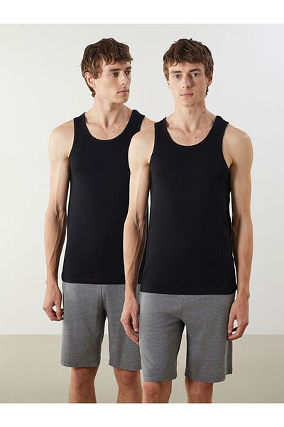 LC Waikiki New Season U Neck Combed Cotton Men's Undershirt 2-Piece - S50030Z8