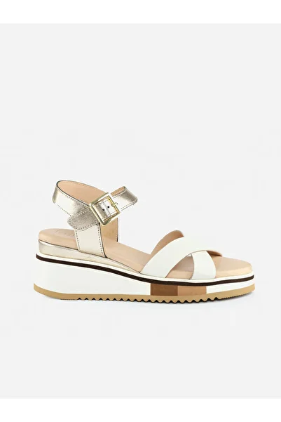 Heel Your Sole By Styli Metallic Criss Cross Strap Wedge Heel Sandals