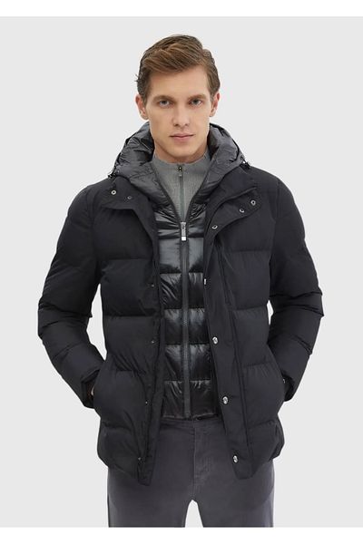 Ramsey Black Woven Coat