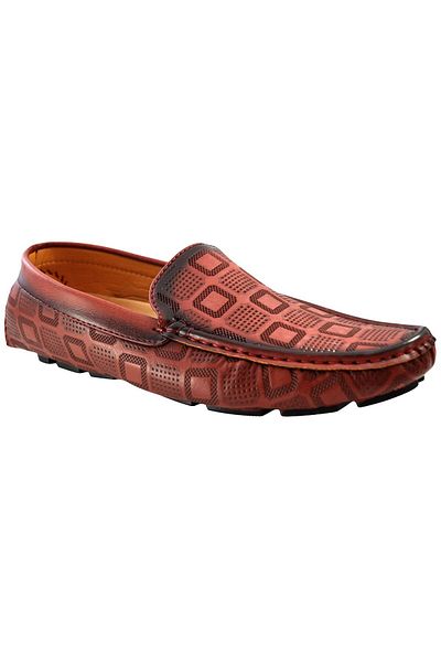 THEICONIC Men's Loafers, Burgundy Red, FreeFresh
