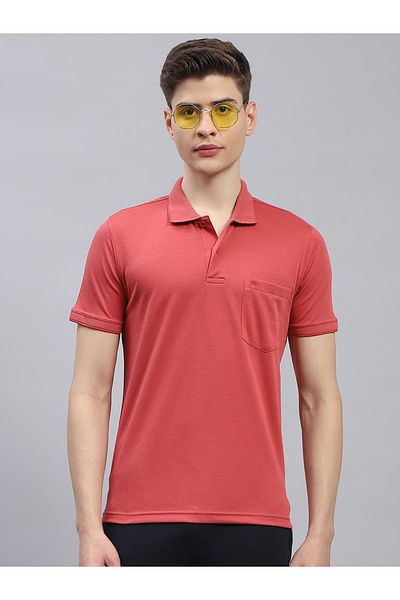 Monte Carlo By Styli Solid Short Sleeve Regular Fit Polo T-Shirt with Pocket