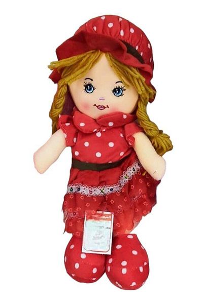 Toybox Plush Rag Doll Curly Hair Ragged Stuffed Baby Dolls for Girls
