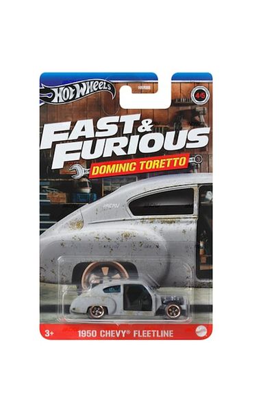 HOT WHEELS Masinuta metalica Hot Wheels, Fast & Furious, Dominic Toretto, 1950 Chevy Fleetline, Gri, 1:64
