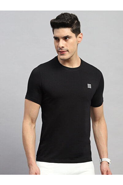 Rock.it By Styli تي شيرت رجالي أسود سادة برقبة دائرية