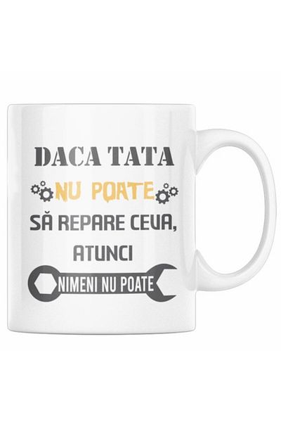OEM Mug with Funny Message for Men, Priti Global, If Dad Can't Fix It, Then Nobody Can, 300 ml