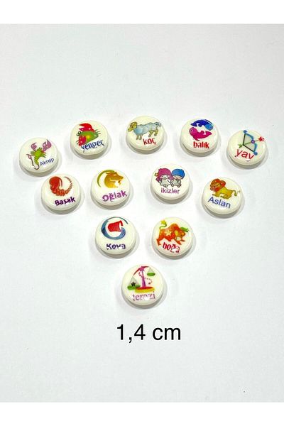 karantuhafiye Baby Button / Zodiac Model / 10 Pieces of Spring
