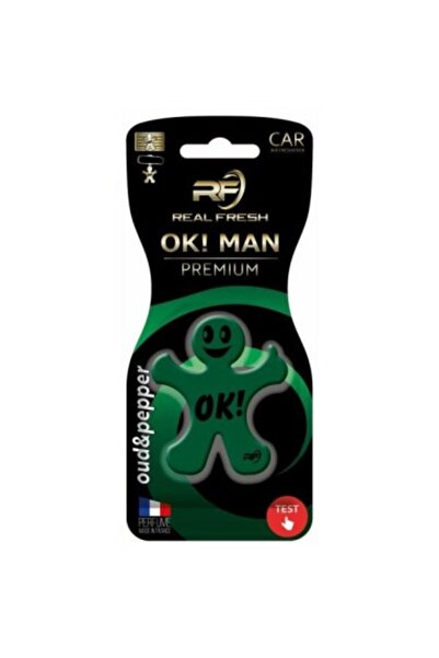Real Fresh αρωματικό χώρου αυτοκινήτου, OK!MAN Premium Polymer Oud&Pepper