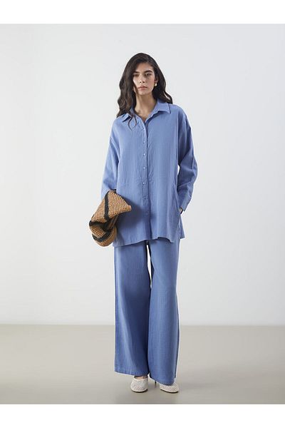 LC Waikiki Cămașă tunică pentru femei din muselină oversize sezon nou - S5MP99Z8