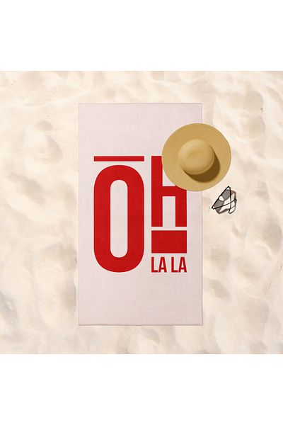 The Lucid Lab Oh La La Beach Towel - Cotton