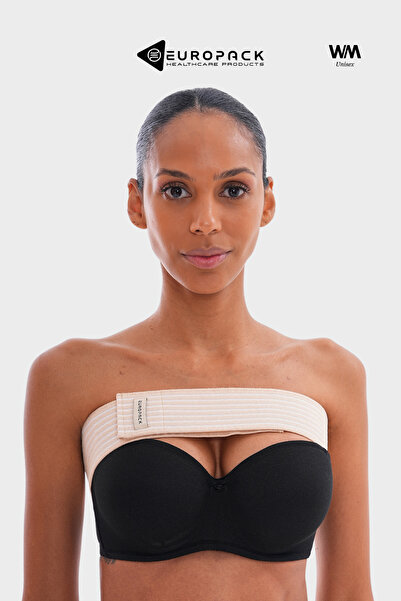 EUROPACK LP-140 ضمادة الثدي لتثبيت زراعة الثدي - ضمادة الثدي - ضمادة مرنة 99 سم