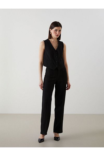 LC Waikiki New Season V-Neck Women's Classic Vest - S5Jv62Z8