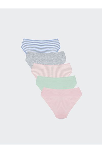 LC Waikiki Pachet de 5 culotte de bikini cu dungi de sezon nou - S58501Z8