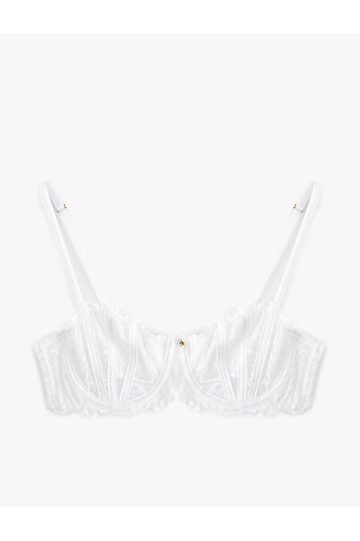 Koton Sutien din dantelă cu sârmă, fără căptușeală, semitransparentă