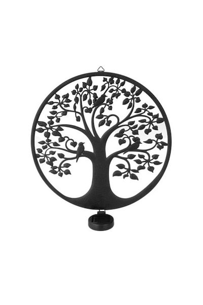 OEM Decorative Solar Lamp - Tree with Birds, Black, 40 cm