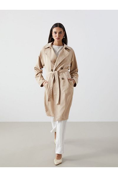 LC Waikiki New Season Jacket Collar Women's Trench Coat - S57248Z8