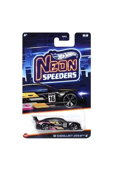 HOT WHEELS Masinuta metalica Hot Wheels, Neon Speeders, Cadillac ATS-V R, 1:64, Negru