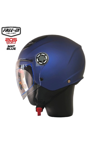 Free-M 205 MAT LACİVERT YARIM ÇOCUK KASKI