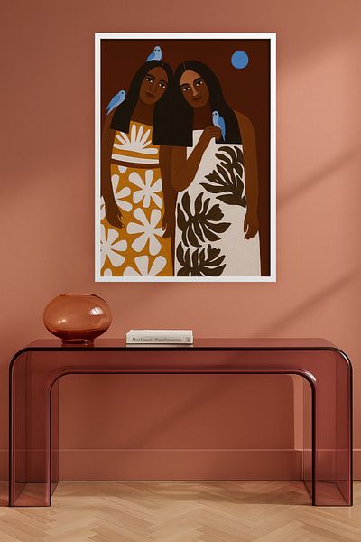 HOMEPACK Single Wooden Framed Painting One Piece Poster Painting Tk/Karina09