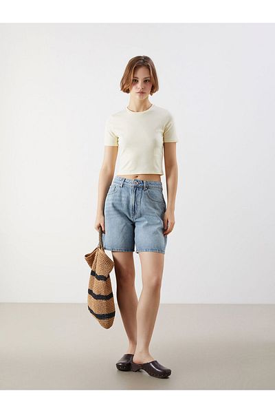 LC Waikiki Xside Sari Crew Neck Women's Crop