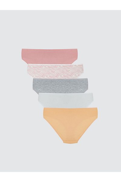 LC Waikiki New Season Printed Bikini Panties 5 Pack - S5Fd39Z8