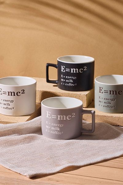 Perotti Energy 4-Piece Porcelain New Bone China 200 ml Mug Set Mug