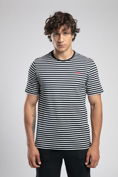 Lee Cooper Мъжка тениска Skyler с О-образно деколте, тъмносиня, 100% памучна
