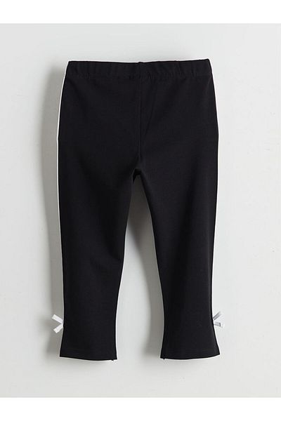 LC Waikiki Leggings pentru fetiță, cu talie elastică, cu detaliu de fundă, mărimea 3/4 - S5EI60Z4