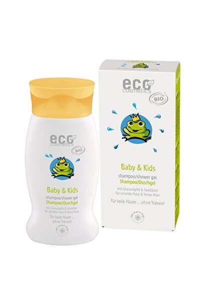 Eco Cosmetics Sampon si gel de dus bio certificat pentru bebe cu rodie si catina alba, Eco Cosmetics, 200ml