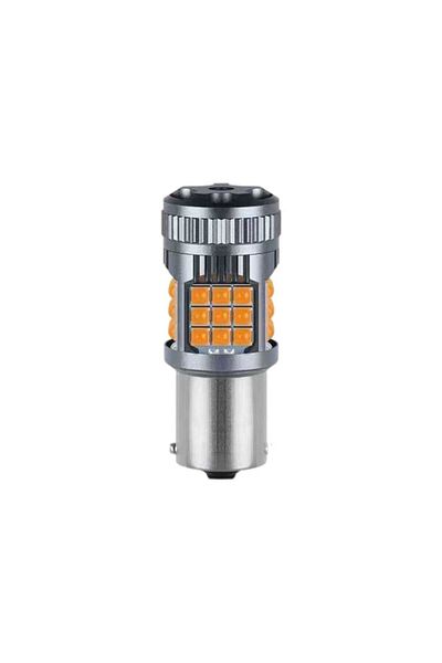 AUTOREY LED Signal Bulb PY21W BAU15S 1156 DRL Daytime Running Light 30W 2800LM Orange Color with Offset Pins