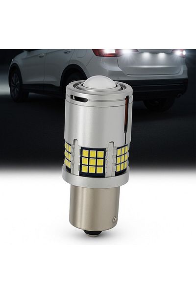 AUTOREY LED Car Bulb P21W BA15S 1156 Magnifier White LED 6000K for Reverse DRL daytime running lights CANBUS