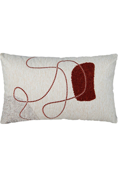 Belchior Concept Lines Embroidery Rectangular Decorative Cushion 35 x 55 cm
