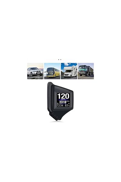 AUTOREY Digital Display Pole Mount Dashboard Multifunctional GPS and OBD2 Car Diagnostic Head-Up Display