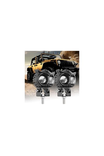 AUTOREY 50W LED Floodlight with Magnifier Off-Road Auto/Moto SUV ATV - Owl type 2 phases White and Yellow