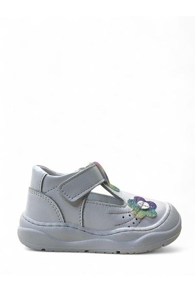 Tuğba Ortopedi 413 Orthopedic 100% Genuine Leather Baby Girl White Summer First Step Shoes