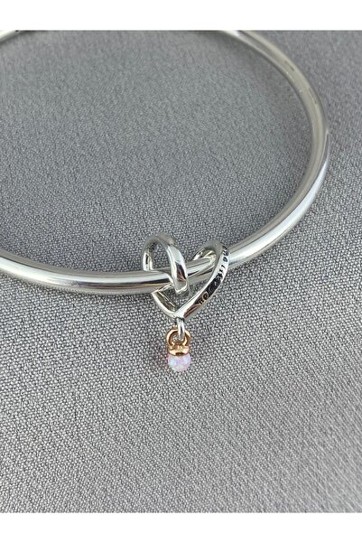 My Story İki Tonlu Sarılı Kalp Gümüş Charm