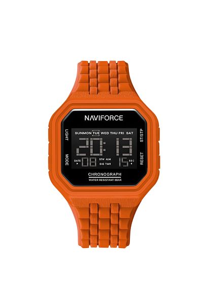 Naviforce Men’s Retro Digital Sports Watch – Waterproof, TPU Band, Electronic Display