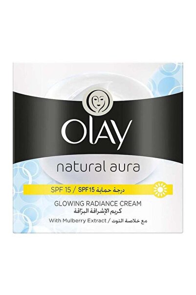 OLAY Natural Aura SPF 15 Glowing Radiance Cream With Mulberry Extract, 100g