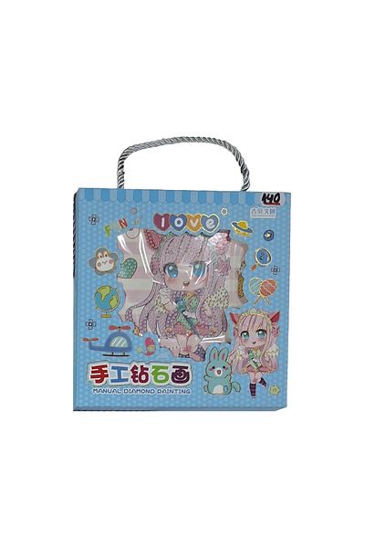 rexa Children’s Diamond Painting Kit with Cartoon Girl Designs and Resin Rhinestones