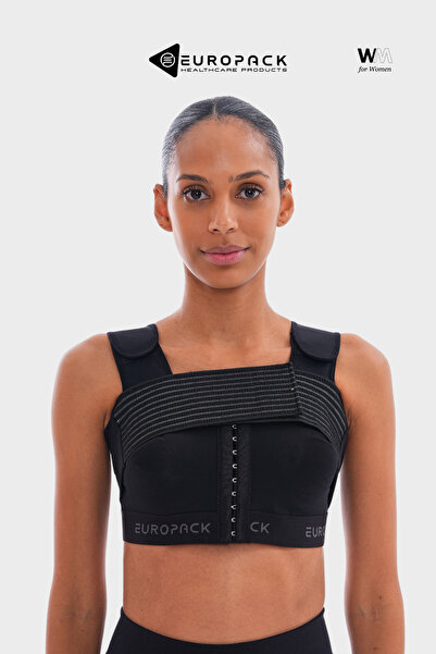 EUROPACK حمالة صدر LP-150 لثنيات ما بعد جراحة الثدي - قابلة للتعديل من خلال ا...